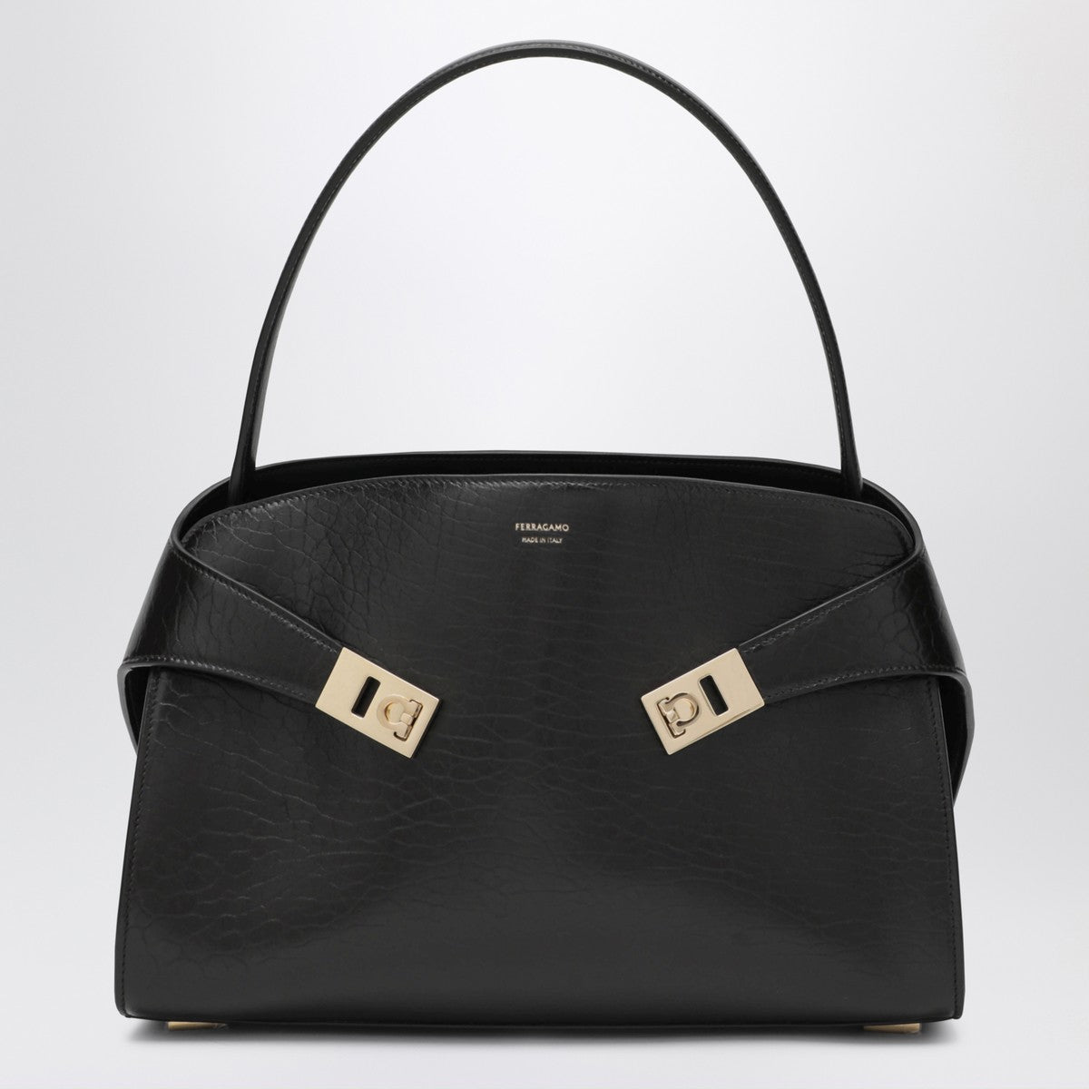 Ferragamo Black leather Hug M handbag